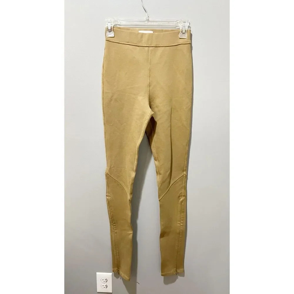 Something Navy Womens Skinny Leg Ankle Leggings Yellow Size XS High Waist